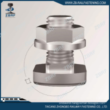 Crane rail clip bolt with hex flange nut